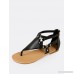 Perforated T-Strap Flat Sandal
