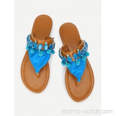 Pom Pom Decorated Flat Sandals
