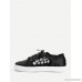 Raw Trim Lace Up Low Top Sneakers