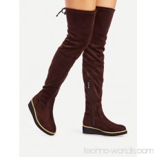 Round Toe Flat Over Knee Boots