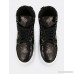 Sequined High Top Lace Up Sneakers BLACK