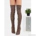 Slouchy Stiletto Thigh High Boots TAUPE