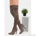 Slouchy Stiletto Thigh High Boots TAUPE