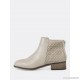 
        Triangle Cut Out Detail Round Toe Zip Up Bootie LIGHT GREY
    