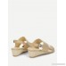 Two Part Espadrille Wedged Sandals