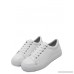 White Round Toe Lace Up Sneakers