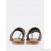 Embellished Strappy Toe Ring Sandal BLACK
