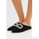Bab' Viv crystal-embellished collapsible-heel suede slippers