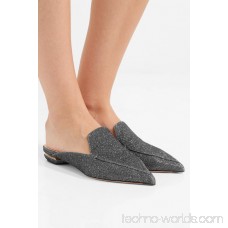 Beya metallic mesh slippers