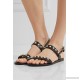 Clio faux pearl-embellished leather sandals