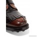 Fringed burnished leather brogues