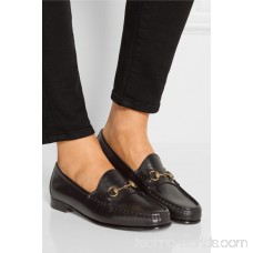 Horsebit-detailed leather loafers