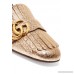 Marmont fringed logo-embellished metallic cracked-leather loafers