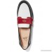 Moana suede and chain-trimmed leather loafers