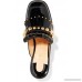 Octavian 35 studded fringed patent-leather mules