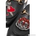 Princetown appliquéd embellished leather slippers