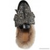 Princetown shearling-lined embellished leather slippers