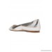 Romy metallic leather point-toe flats