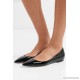 Romy patent-leather point-toe flats