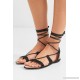 Sienna woven raffia and leather sandals