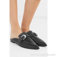 Studded leather slippers