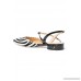 Vittorio zebra-print calf hair and patent-leather point-toe flats