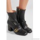 Marmont fringed logo-embellished leather ankle boots