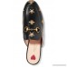 Princetown horsebit-detailed embroidered leather slippers