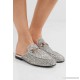 Princetown horsebit-detailed glittered leather slippers 