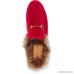 Princetown horsebit-detailed shearling-lined velvet slippers