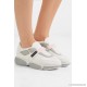 Cloudbust logo-embossed rubber and leather-trimmed mesh sneakers