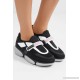 Cloudbust logo-print rubber and leather-trimmed mesh sneakers