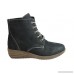 Cabello Comfort 5949-19 Womens Leather European Lace Up Ankle Boots