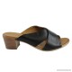 Sala Europe Tule Womens Leather Mid Heel Comfortable Slide Sandals