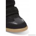 Bekett leather-trimmed suede wedge sneakers