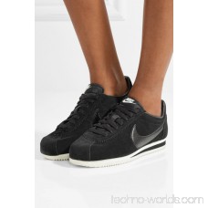 Classic Cortez leather-trimmed suede sneakers