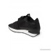 Race Runner metallic stretch-knit and leather sneakers