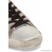Superstar distressed glittered suede and leather sneakers