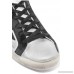 Superstar distressed metallic leather and suede sneakers