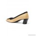 Belle Vivier leather-trimmed woven straw pumps