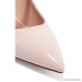 Faux pearl-embellished patent-leather pumps