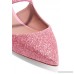 Kittie crystal-embellished glittered leather slippers