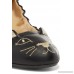 Kitty embroidered leather ballet flats