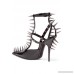 Knife spiked patent-leather pumps