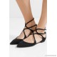 Lancer suede point-toe flats