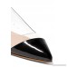 Plexi patent-leather and PVC point-toe flats