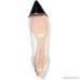 Plexi patent-leather and PVC point-toe flats