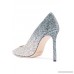 Romy 100 glittered suede pumps