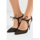 Vanessa 100 cutout leather and mesh pumps 