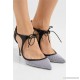 Vanessa 85 cutout leather and mesh pumps